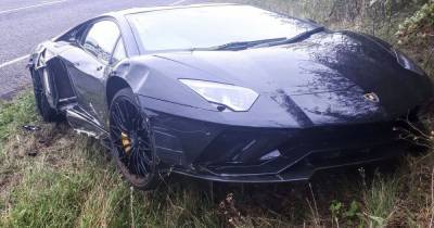 Lamborghini supercar driver arrested for drug driving after hitting ramp and crashing off road - www.dailyrecord.co.uk - Italy