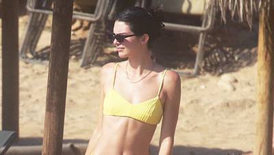 Kendall Jenner Sparkles In Glittery, Gold Bikini In New Mirror Selfie — See Pic - hollywoodlife.com