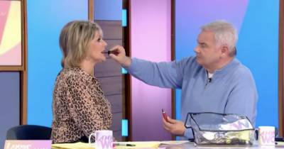 Eamonn Holmes has fans in stitches as he smears Ruth Langsford’s face in lipstick in disastrous makeover - www.ok.co.uk
