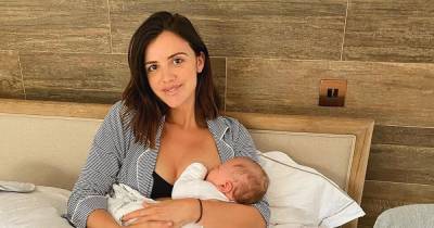 Lucy Mecklenburgh shares look inside her very organised baby cupboard for son Roman - www.ok.co.uk