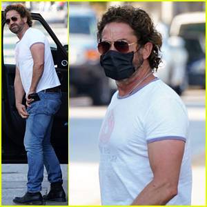 Newly Single Gerard Butler Masks Up While Stepping Out in L.A. - www.justjared.com