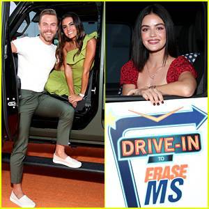 Derek Hough, Lucy Hale, & More Stars Attend Drive-In Event for Race to Erase MS! - www.justjared.com - city Pasadena