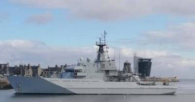 1,700 tonne Royal Navy warship docks at Scots harbour - www.dailyrecord.co.uk - Britain - Scotland
