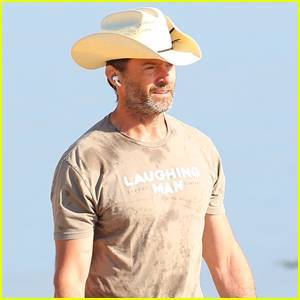 Hugh Jackman Looks Handsome While Walking His Dogs in the Hamptons - www.justjared.com - New York - county Reynolds - county Hampton