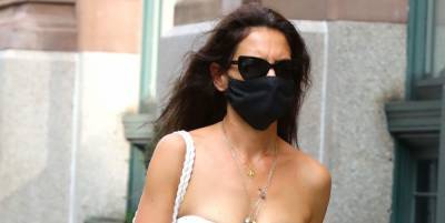 Katie Holmes Wore a Soon-to-Be Iconic Knitted Corset in New York City - www.harpersbazaar.com - New York