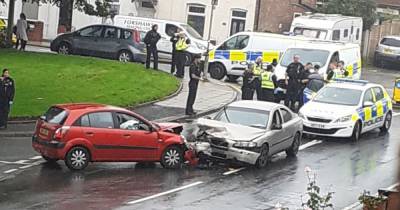 Woman in her 50s rushed to hospital after police swoop at 'head-on' crash - www.manchestereveningnews.co.uk