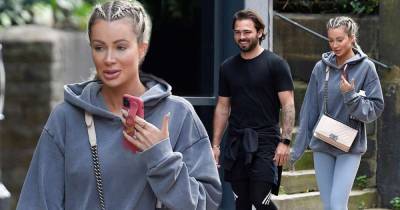 Olivia Attwood films new show with fiancé Bradley Dack in Manchester - www.msn.com - Manchester