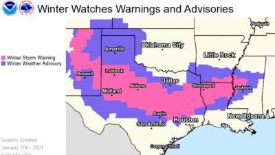 Storm to dump heavy snow in parts of Plains, Mississippi Valley - www.foxnews.com - Texas - state Mississippi - state New Mexico
