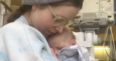 Harry Potter's Jessie Cave posts sweet snap of baby son following terrifying Covid-19 hospital dash - www.ok.co.uk - county Brown
