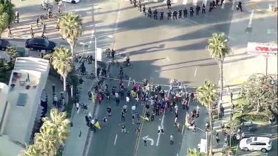 San Diego police declare 'unlawful assembly' as Trump supporters, counter-protesters face off - www.foxnews.com - county San Diego