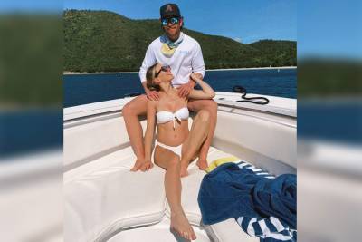 Chris Lane gushes over pregnant wife Lauren as she models a bikini - nypost.com