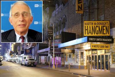 Fauci says when live shows will be back — depending on vaccine rollout - nypost.com