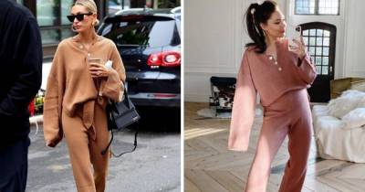 Copy Hailey Bieber's knit co-ord look for less with this amazing designer dupe - www.ok.co.uk