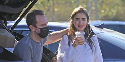 Lily Collins & Charlie McDowell Get in Some Early Morning Errands - www.justjared.com - Los Angeles