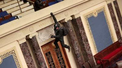 Capitol Hill rioter seen climbing down Senate balcony apologizes again - www.foxnews.com - state Idaho
