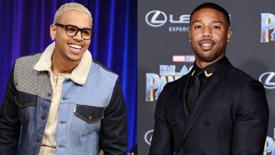 Chris Brown Teases Michael B. Jordan In Wild Side By Side Pic, Proving He Looks Like Steve Harvey - hollywoodlife.com - Jordan - county Harvey