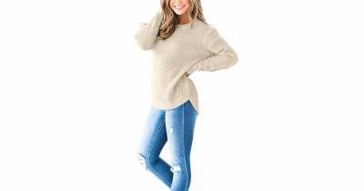 This Light Pullover Is the Easiest Way To Nail Waffle Knit on a Budget - www.usmagazine.com