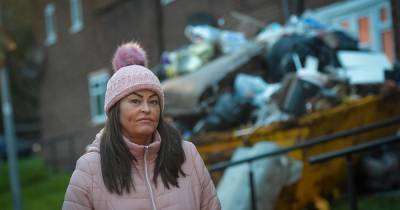 Woman's fury as 'disgusting', stinking skip piled high with rubbish left outside flats for months - www.manchestereveningnews.co.uk - Manchester