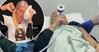 DOI's Denise Van Outen shares hospital snap after dislocating shoulder - www.msn.com