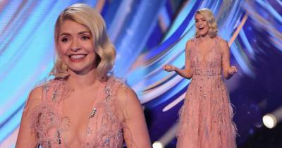 Holly Willoughby exudes glamour in a pink sheer dress for DOI - www.msn.com - Britain - Brazil - county Johnson