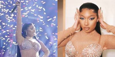Megan Thee Stallion Can't Stop Sparkling in a Crystal-Covered, Nude Catsuit - www.harpersbazaar.com - New York