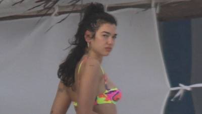 Dua Lipa Stuns In Thong Bikini While Packing On Steamy PDA With Anwar Hadid In Mexico — See Pics - hollywoodlife.com - Mexico