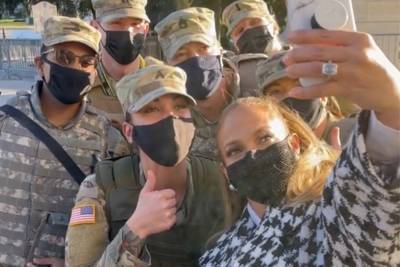 Jennifer Lopez honors ‘brave’ National Guard before inaugural gig - nypost.com - USA