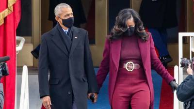 Michelle Obama Wows in Pant Suit by Black Designer at Joe Biden's Inauguration - www.etonline.com - USA - county Harris
