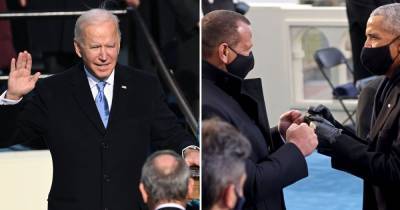 Best Photos From Joe Biden’s Inauguration: Alex Rodriguez and Barack Obama Fist-Bump, More - www.usmagazine.com - USA - Columbia