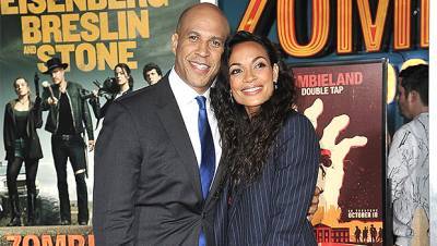 Rosario Dawson Cory Booker Are A Clone Couple As They Wear Matching Masks To Inauguration - hollywoodlife.com - New Jersey - city Sin