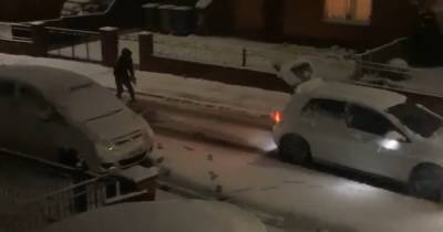 Video captures man snowboarding in Wigan - while being pulled along by car - www.manchestereveningnews.co.uk - Manchester