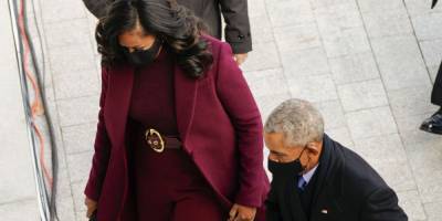 Michelle Obama Arrives at Joe Biden's Inauguration, Celebrates End of Trump's 'Chaos and Division' - www.elle.com - USA