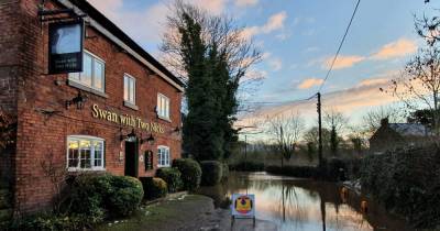Popular country pub that starred in Cold Feet severely flooded in the wake of Storm Christoph - www.manchestereveningnews.co.uk