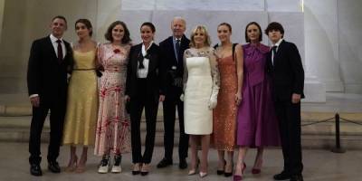 Joe Biden's Granddaughters Naomi, Finnegan, Maisy, and Natalie Chose Radiant Gowns for Inauguration Night - www.elle.com