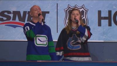 B.C. Frontline Workers Sing National Anthem At Vancouver Canucks Home Opener - etcanada.com