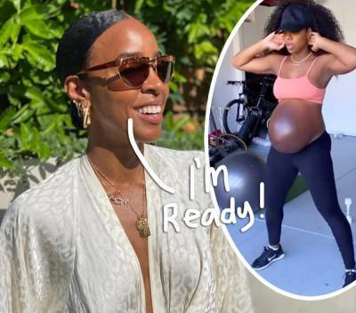 Kelly Rowland Flaunts Baby Bump While Working Out 9 Months Pregnant: 'What Is This Baby Waiting For?' - perezhilton.com