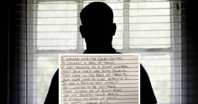 Ex Scots prisoner pens moving poem to drug team who saved him - www.dailyrecord.co.uk - Scotland - Centre - Indiana