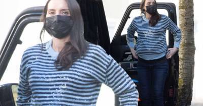 EXCL: Pregnant Christine Lampard displays bump in sequinned jumper - www.msn.com - Britain - Ireland