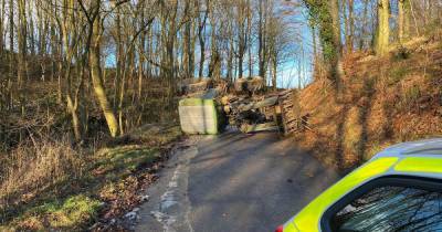 Scots tractor driver rushed to hospital after vehicle flips over in icy conditions - www.dailyrecord.co.uk - Scotland