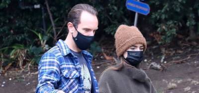 Lily Collins & Fiance Charlie McDowell Mask Up for Walk With Their Dog - www.justjared.com - Paris - Los Angeles