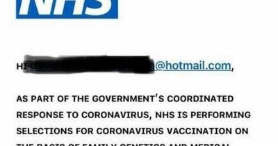 Coronavirus Ayrshire: Vaccine scammers target patients with fake appointment emails - www.dailyrecord.co.uk