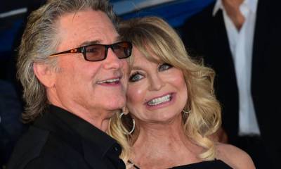Goldie Hawn stuns in leather and wild hair with Kurt Russell in nostalgic date photo - hellomagazine.com - county Russell