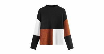 This Color-Block Sweater Looks Like Expensive Modern Art - www.usmagazine.com