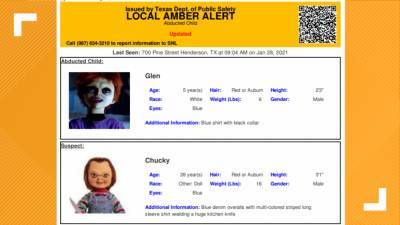 Filmdom’s ‘Chucky’ Doll And Son Subjects Of Texas Amber Alert System Message - deadline.com - Texas