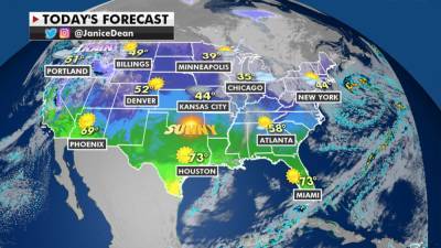 Cooler temperatures in the Southeast and Florida, active weather in the West - www.foxnews.com - Florida - Ohio