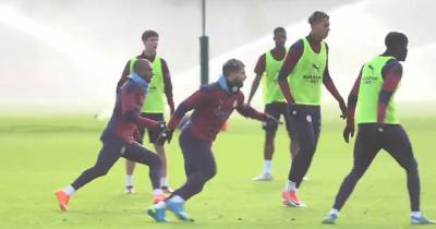 What we spotted in Man City training as eight youngsters plus Aguero in group before Man Utd clash - www.manchestereveningnews.co.uk - Manchester