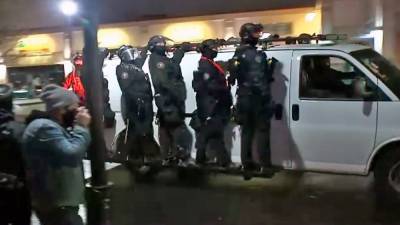 Portland protesters swarm police precinct after Jacob Blake decision, photos show ‘press’ being arrested - www.foxnews.com - Wisconsin - city Portland