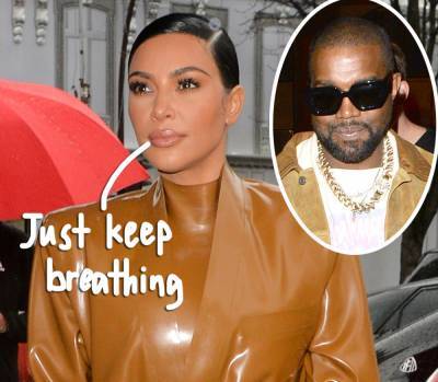Kim Kardashian Trying To Stay ‘Positive’ For The Kids Amid Kanye West Divorce Rumor Chaos - perezhilton.com