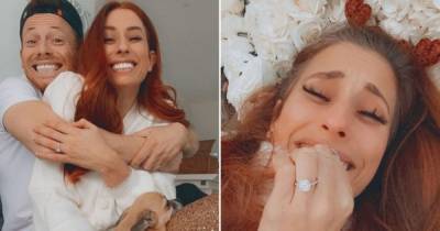 Stacey Solomon wows in sequin River Island trousers as she shows off her stunning engagement ring – get her look here - www.ok.co.uk