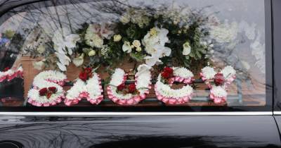 What a send off! Barbara Windsor's coffin adorned with the word 'saucy' and 'The Dame' in apt farewell - www.ok.co.uk - London